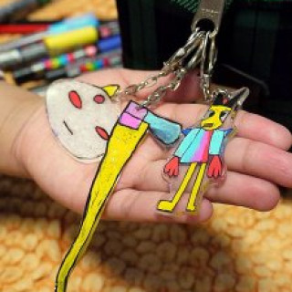 Shrink plastic keychains