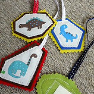 Dinosaur bag tags