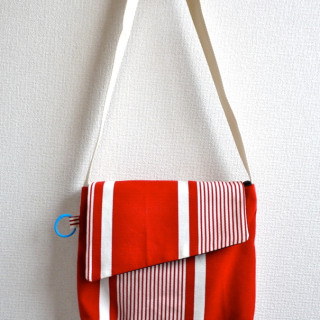 Red stripes bags