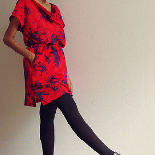 Red cowl dress (Vogue 2333: Diane Von Furstenberg)