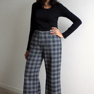 Wide-leg wool pants (vintage Simplicity 6108)