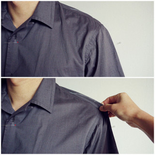 Men’s shirt: adjusting the muslin